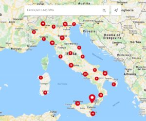 schermata ricerca filiali compass in italia