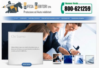 home page sito difesa debitori
